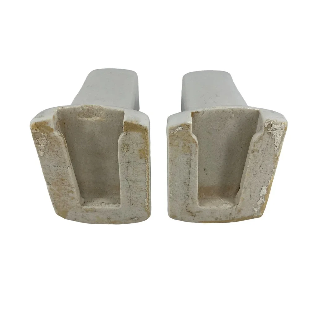 Vintage Ceramic Towel Bar Brackets for Square Rod Bathroom Restoration